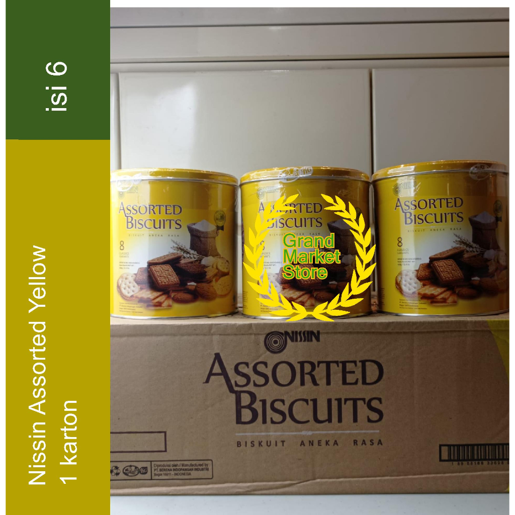 

Nissin Assorted Yellow 650 gram 1 Karton isi 6 Kaleng Biskuits Yellow Aneka Rasa