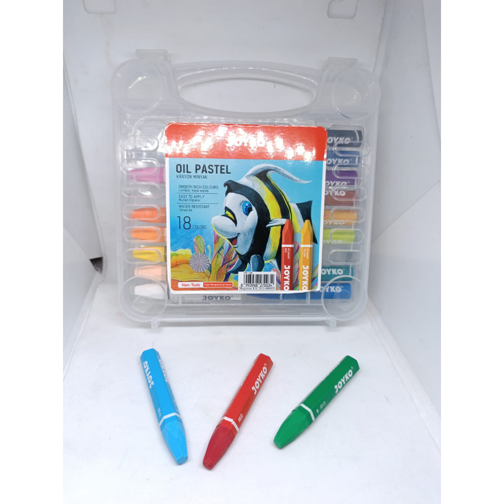 

CRAYON OIL PASTEL 18 WARNA MEREK JOYKO OP 18S 1 PAK ISI 18 WARNA
