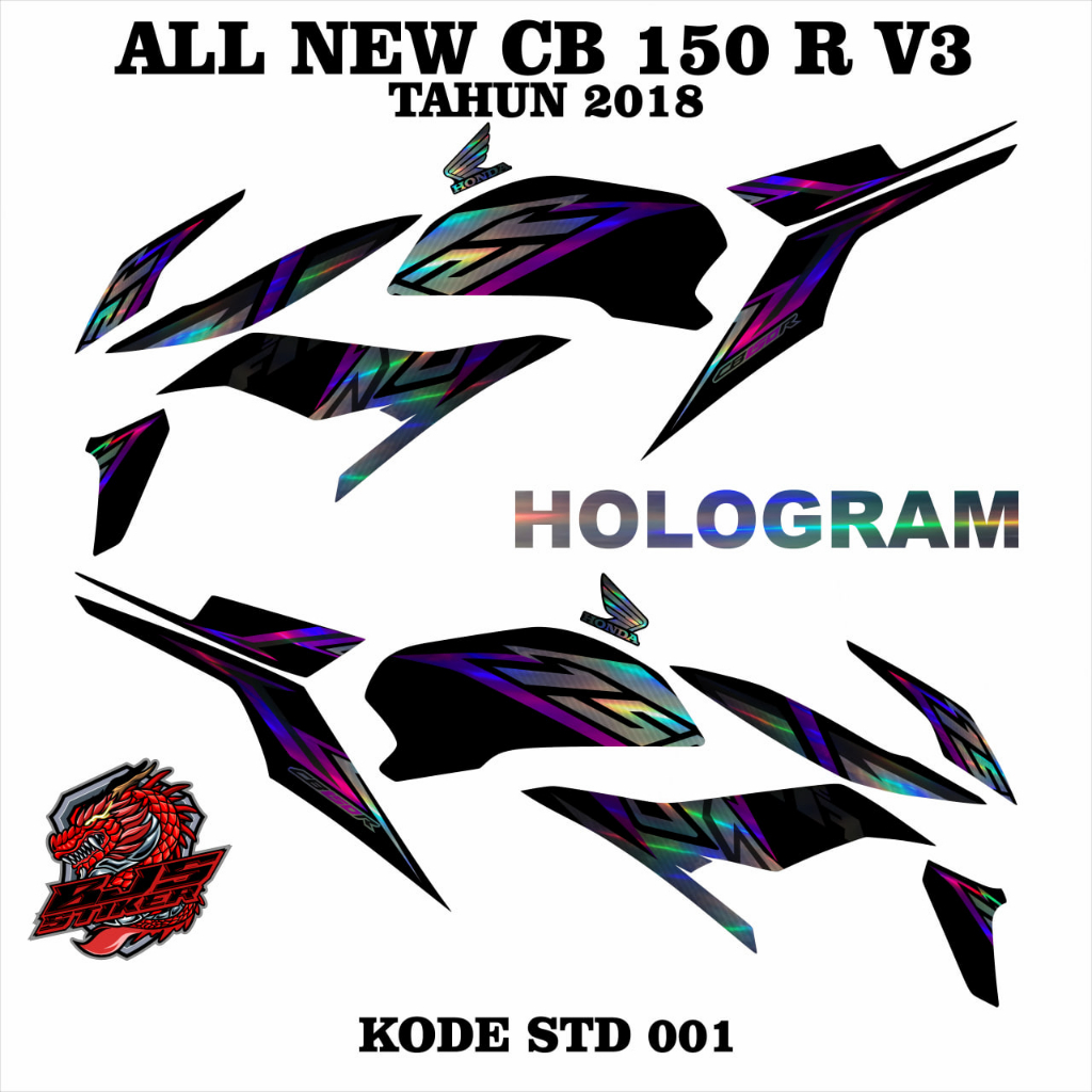 [COD] Stiker Sticker Striping hologram all New CB 150 r versi 3 [COD] Stiker Sticker Striping hologr