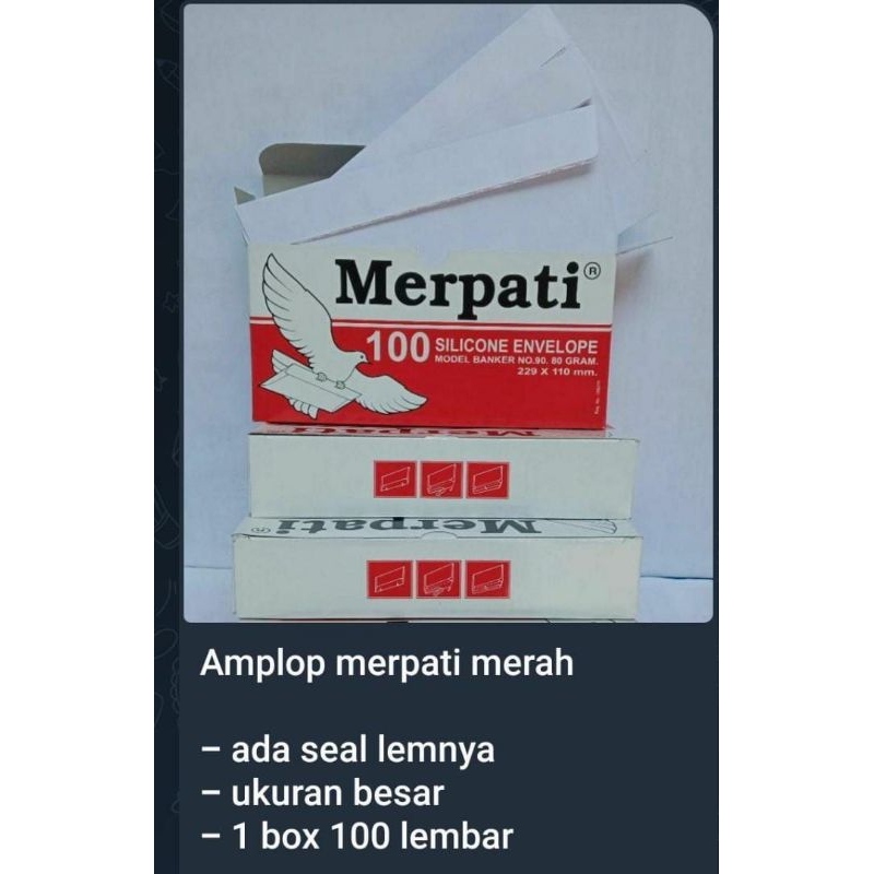 

[1 dus isi 100pcs] amplop merpati uk besar 229x110mm