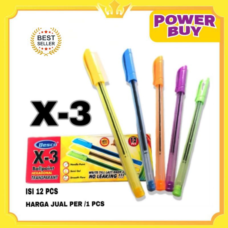

12 pcs pulpen x-3 pulpen cantik/ pulen siswa/pulpen anak sekolah murah