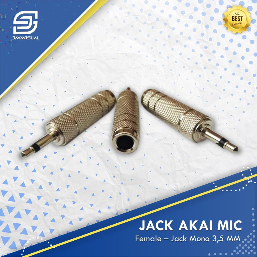 [JaVis] KONEKTOR JACK AKAI MIC FEMALE TO JACK MONO 3,5MM