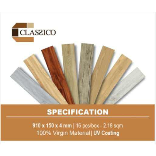 Classico SPC Flooring 4mm - Lantai kayu sistem klik