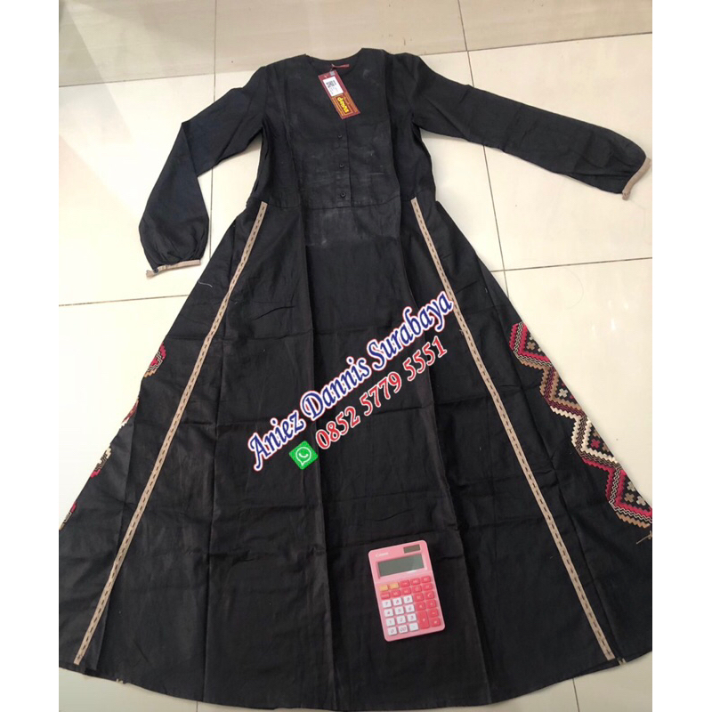 Abaya dannis terbaru dgn aksen bordir yg super ciamik