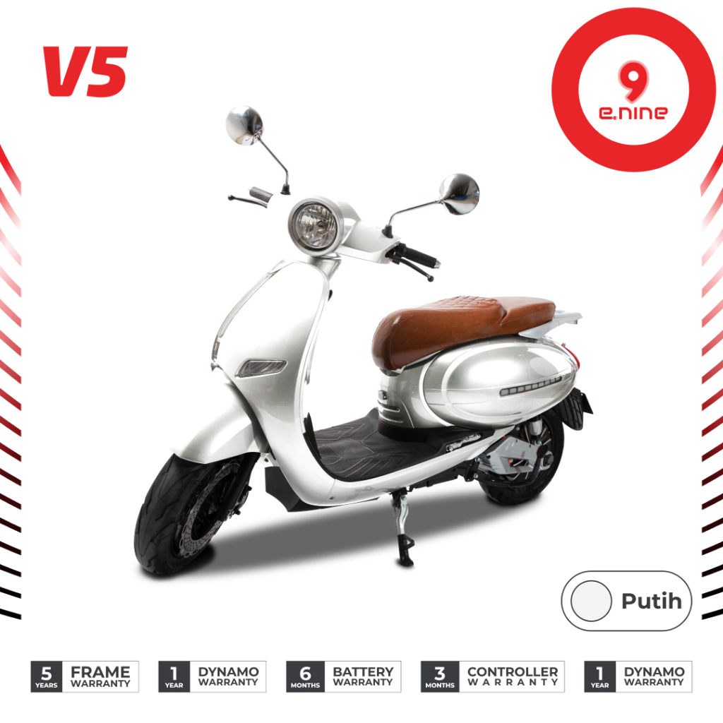 Enine Indonesia Motor Listrik V5 - Putih