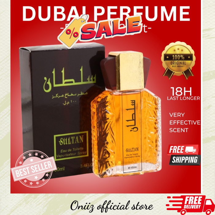 SULTAN ARABIC PARUFM 100% Original Wanginya Tahan Lama Dubai Men Perfume 100ml SUTAN PARFUM DUBAI
