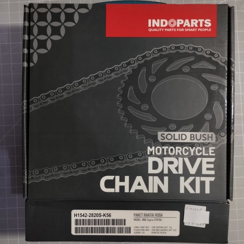 indoparts gear set depan dan belakang motor Honda supra GTR150/Sonic 150 /K56