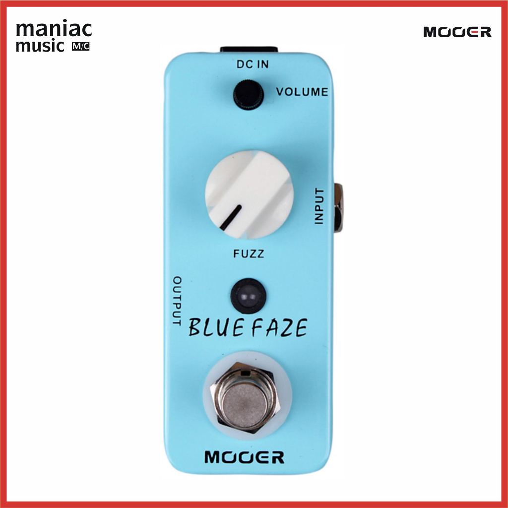 Mooer Blue Faze - Efek Gitar. Fuzz. Distorsi. Vintage. Mini. Hendrix