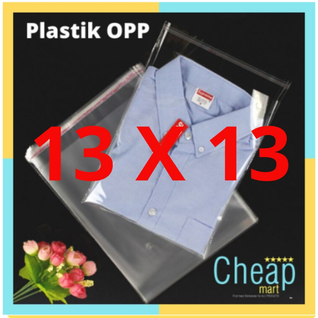 

OPP LEM PLASTIK KACA 13 X 13 DVD,Bakery,Undangan,Roti,Amplop,Angpao (Isi 100 Lemb-CM