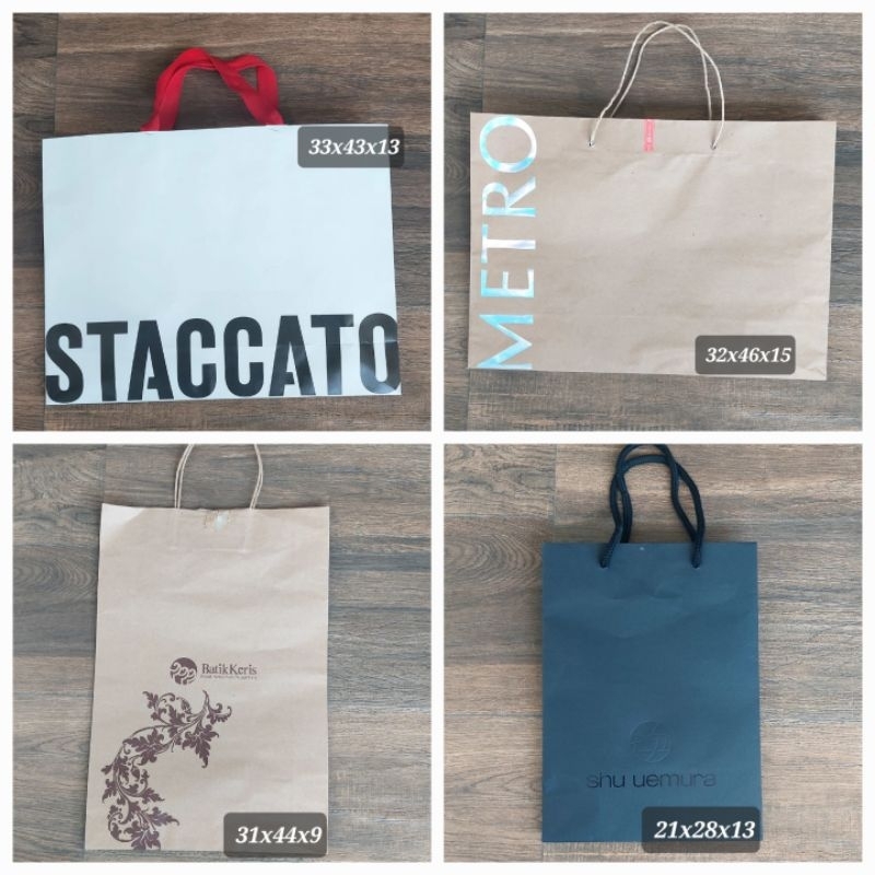 

PAPPER BAG SHOPPING BAG STACCATO METRO BATIK KERIS SHU UEMURA