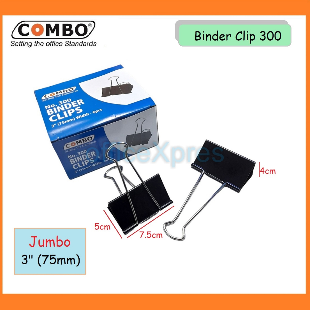 

Binder Klip Besar / Binder Clip Jumbo / Klip Hitam Besar (75mm) No.300 / Binder Klip Jumbo