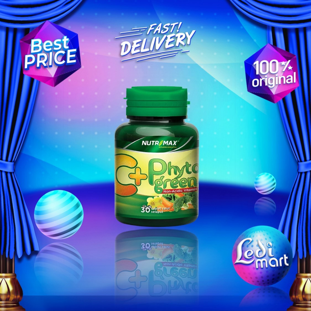 Nutrimax C+ Phytogreen Isi 30 Tablet | Memenuhi Kebutuhan Vitamin C | Daya Tahan Tubuh | Ledi