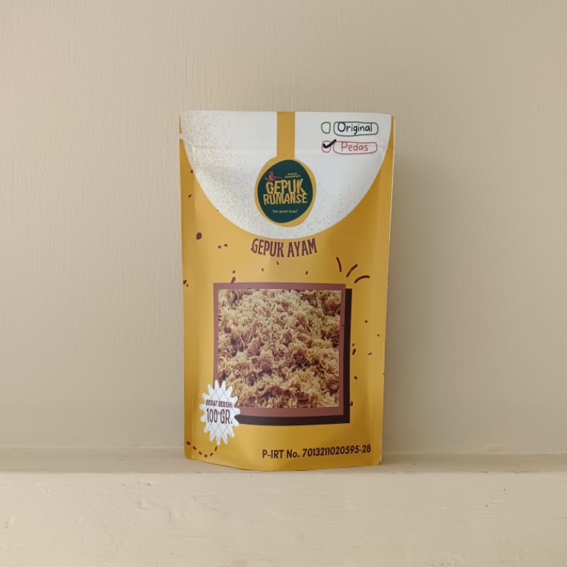 

Gepuk Ayam Pedas (100gr) / Gepuk Jujut / Gepuk Abon / Premium / Gepuk Rumanse