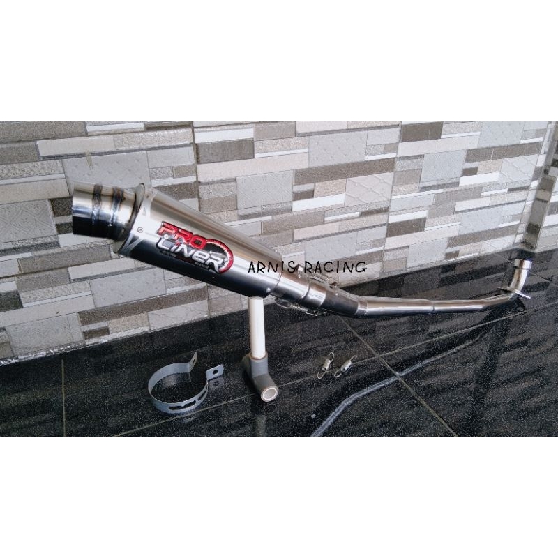 KNALPOT RACING PROLINER BAS ADEM UNTUK MOTOR BEBEK SUPRA, SUPRA X, SUPRA FIT, SUPRA X 125,FIT X, FIT