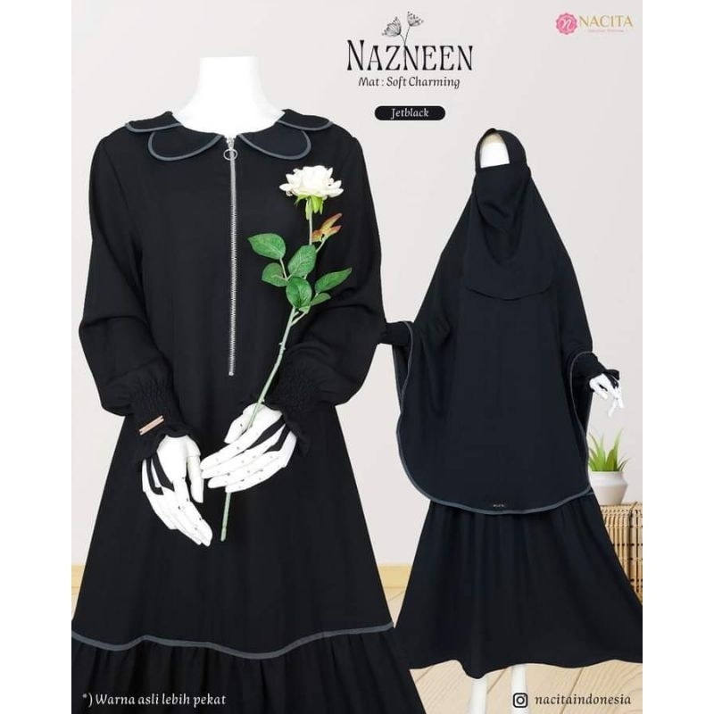 NAZNEEN GAMIS SYAR'I JETBLACK by NACITA
