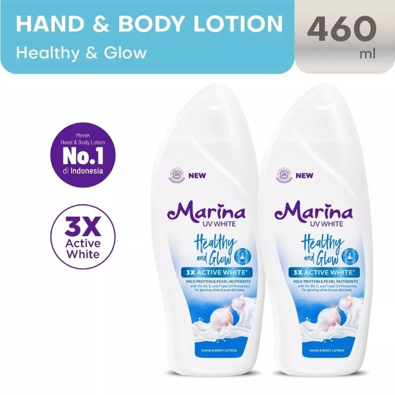 Marina Hand & Body Lotion Healthy & Glow / Marina HBL UV White / Marina Body Lotion UV White / Marin