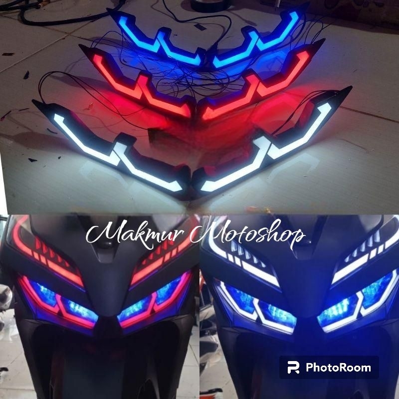 lampu alis lazy vario new 125/150 model hexagon lampu alis audi vario