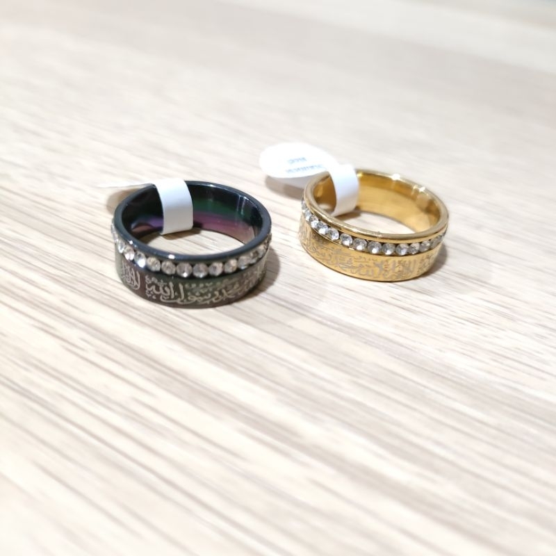 Cincin Titanium Permata Tauhid Lafad Allah