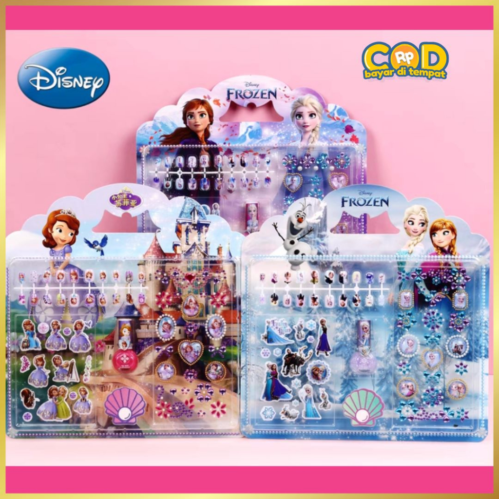 KUTEK STIKER KUKU PALSU NAIL ART ANAK ANAK PEREMPUAN HALAL KECIL NAIL POLISH PEEL OFF