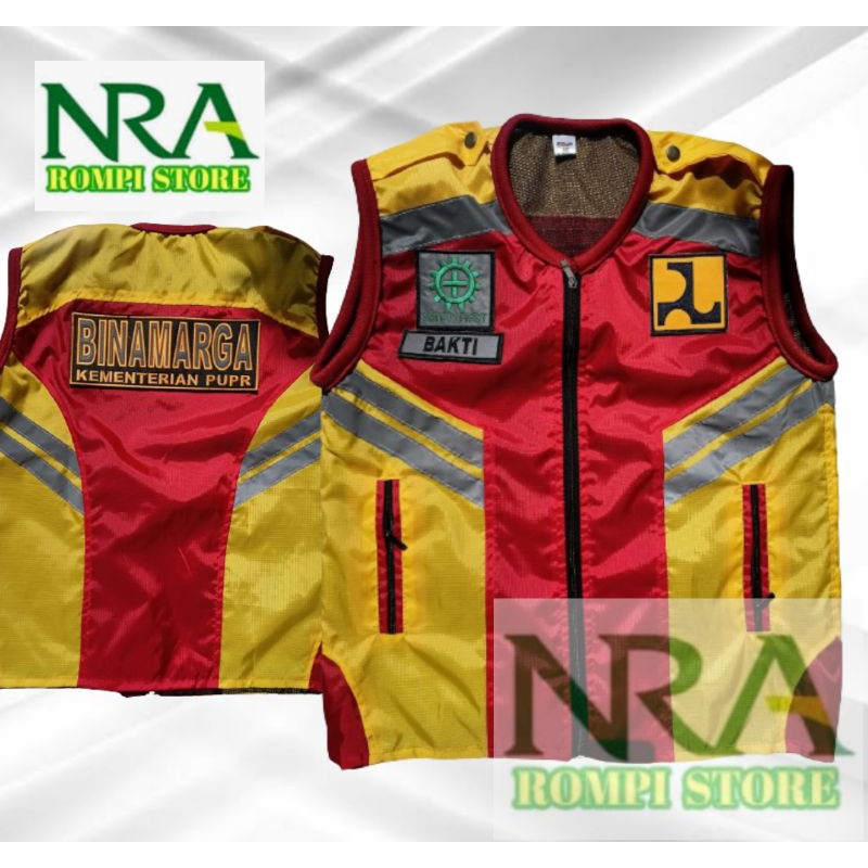 Rompi pupr, rompi pupr terbaru, rompi pupr binamarga,rompi proyek keren, rompi safety proyek, rompi 