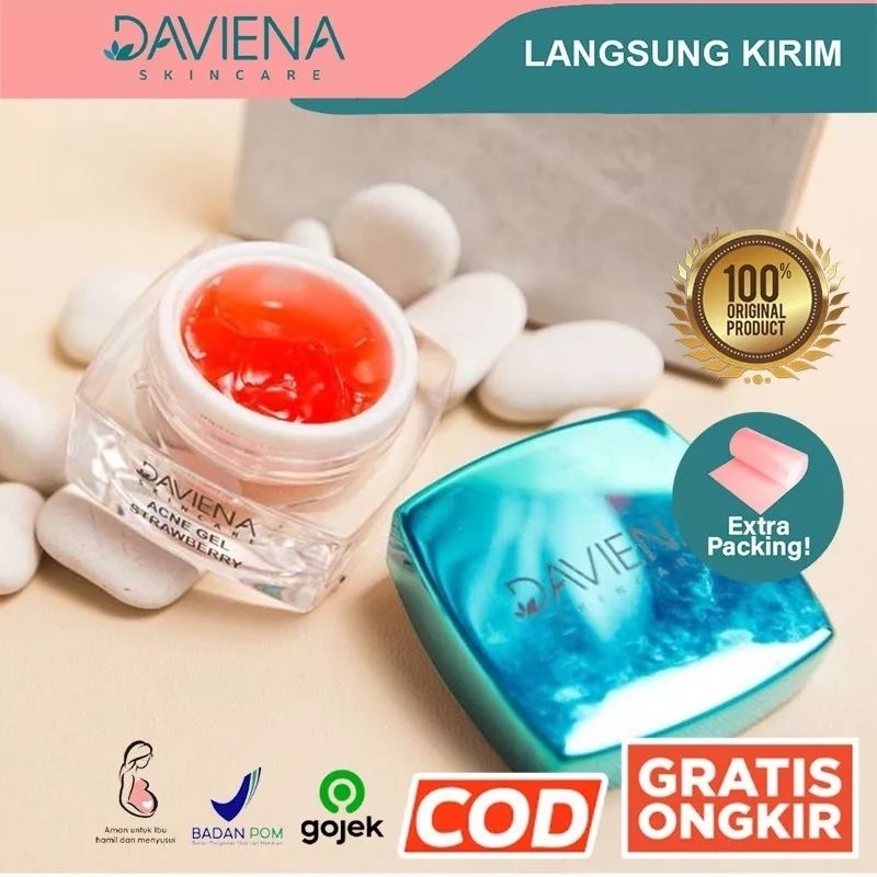 acne gel daviena 100% ORI|acne gel strawberry daviena|acne gel daviena|daviena skincare