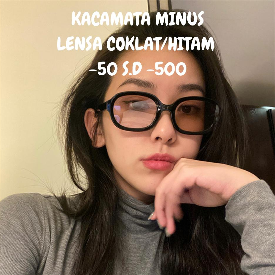 Kacamata OPTIK minus photocromic  Fashion Korea Retro Model Cat Eye Kacamata Baca cateye medan HY002