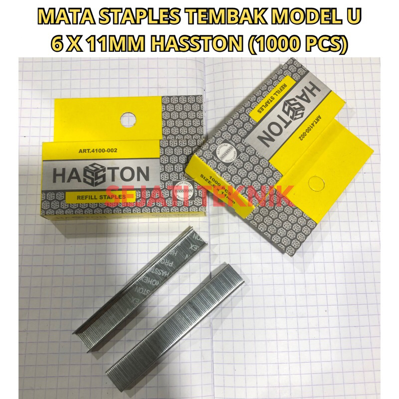 

isi staples tembak hekter refill staples tembak 6x11mm hasston staples tembak hekter hasston