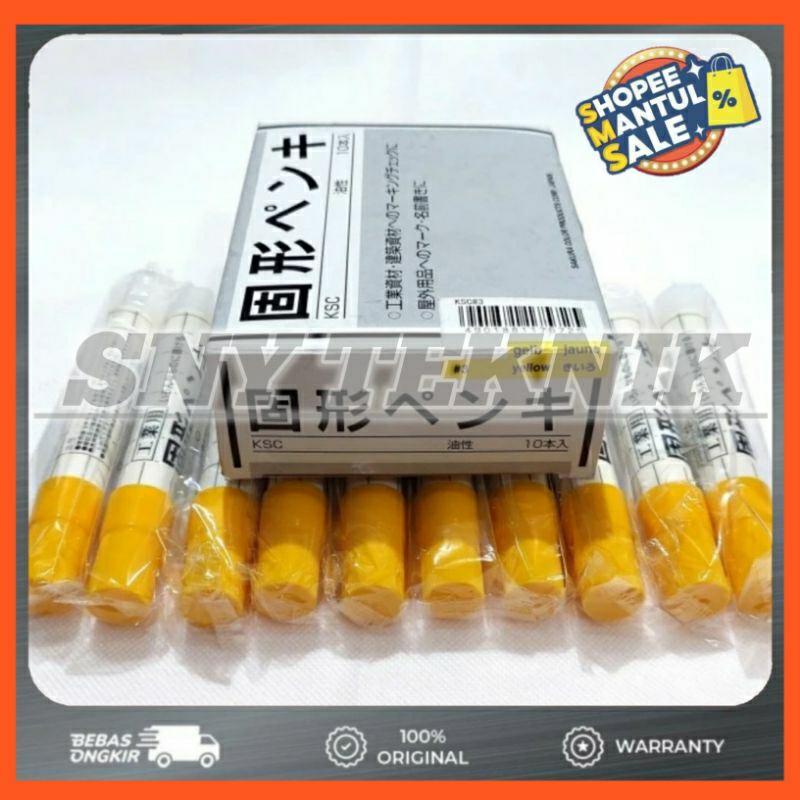 

Spidol Permanen SAKURA Solid Marker Penanda Besi Plastik Kain dll (Kuning)