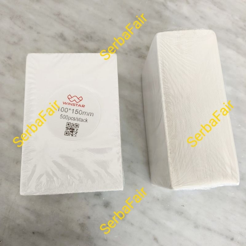 

Kertas Sticker Label Thermal Resi 100x150MM A6 Lipat ISI 500 / WINSTAR PREMIUM SPEC