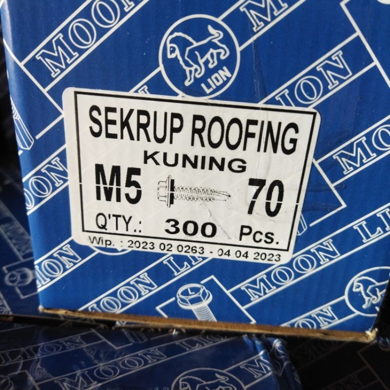 SKRUP ROOFING KUNING 12 X 70 / BAUT BAJA RINGAN 7CM/ BAUT SPANDEK 7CM