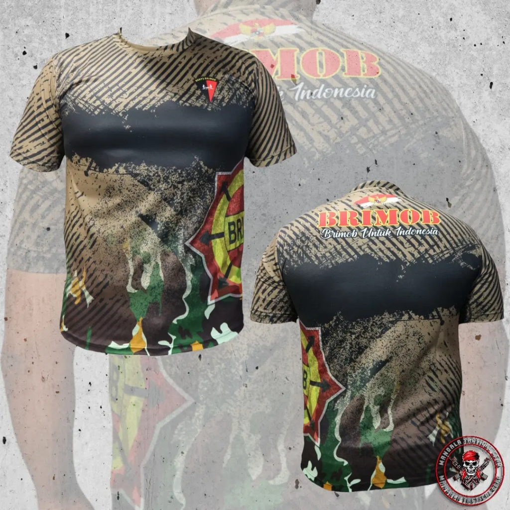 Kaos Jersey Tactical Brimob lengan pendek Kaos Dryfit Brimob 002