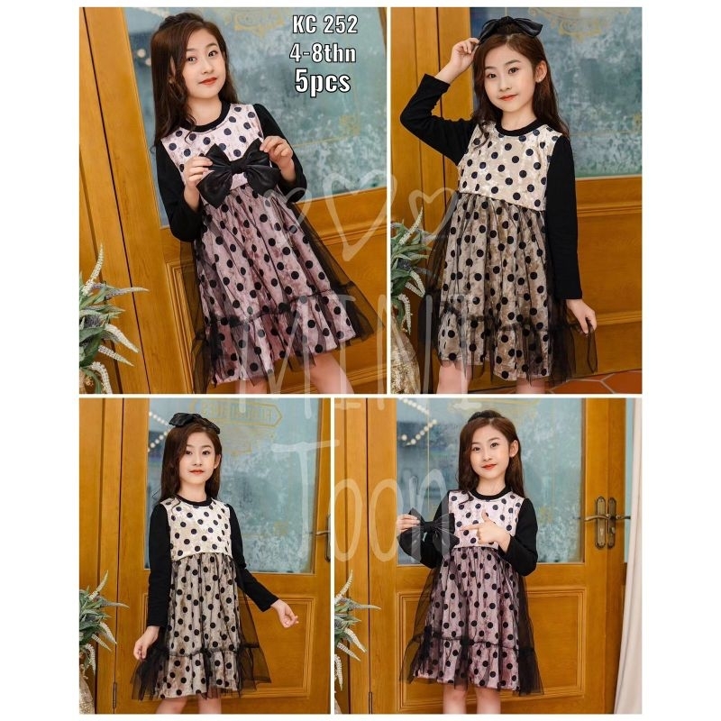 Dress/Tunik Polkadot import anak perempuan