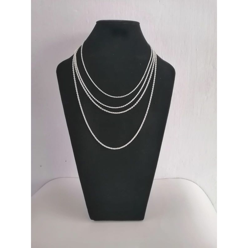 Kalung Perak murni  pria wanita ( bisa di jual kembali )