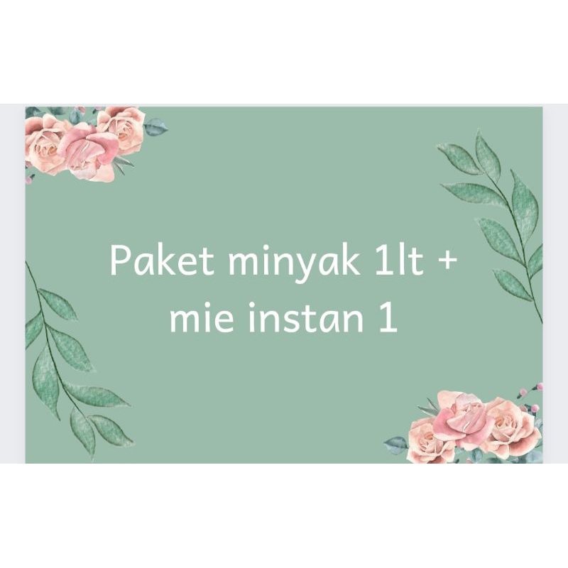 

paket murah minyak 1lt + 1 mie instan random