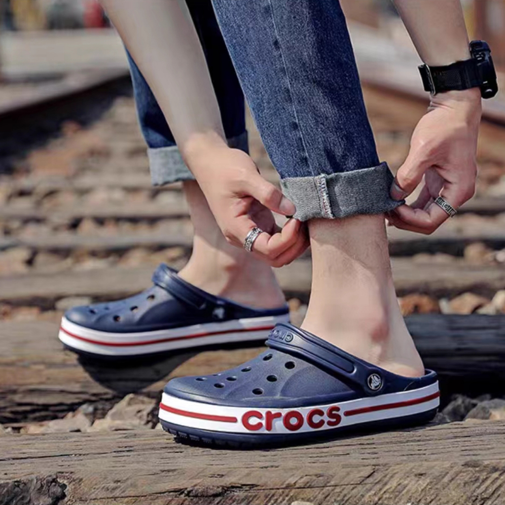 Crocs Sandal Pria dan Wanita Anti Air Crocs Bayaband Sepatu pantai