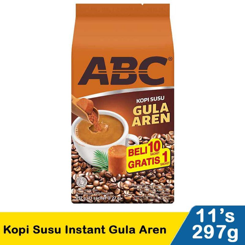 

ABC KOPI SUSU GULA AREN ISI 10X27G