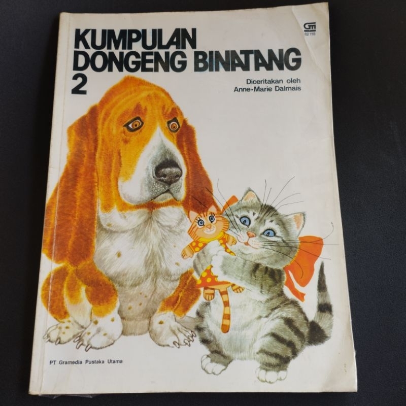 buku lawas langka klasik kumpulan dongeng binatang 1 & 2 anne-marie dalmain