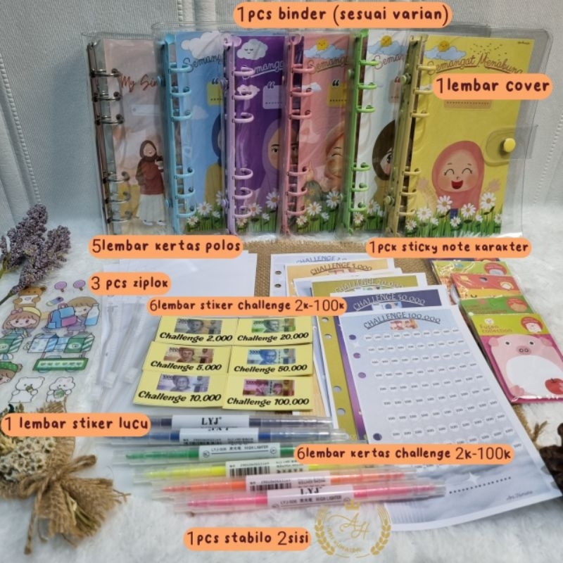 

[AMI HUMAIRA] PAKET BINDER TERMURAH A6 3ZIPLOK