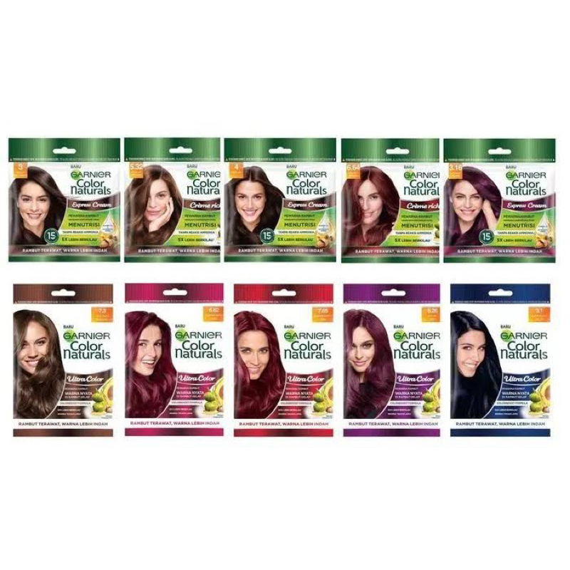 HAIR COLOR NATURALS ULTRA COLOR 6.62 CRANBERRY RED CAT RAMBUT SACHET PEWARNA RAMBUT WARNA NYATA DI R