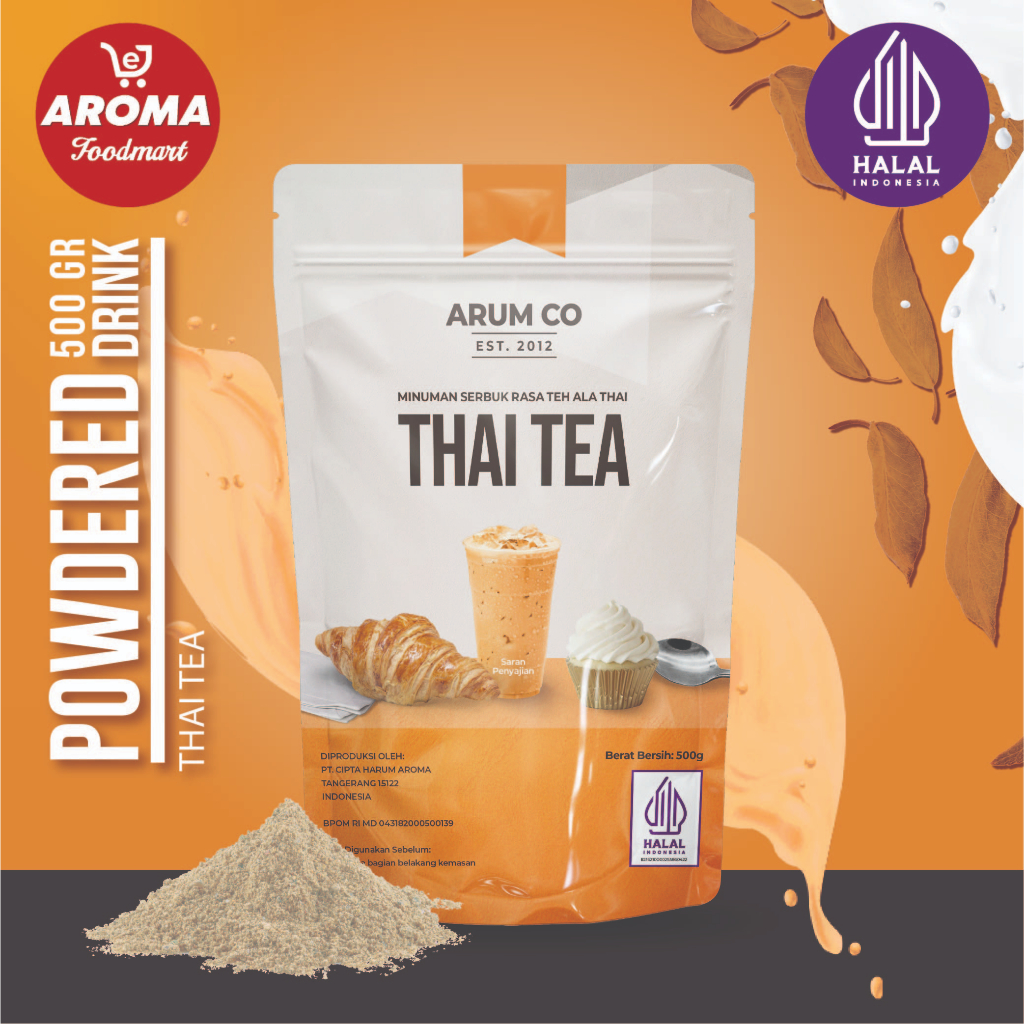 

Arum Co Bubuk Thai Tea 500gr / Serbuk Thai Tea Bubuk Thai Tea Powder