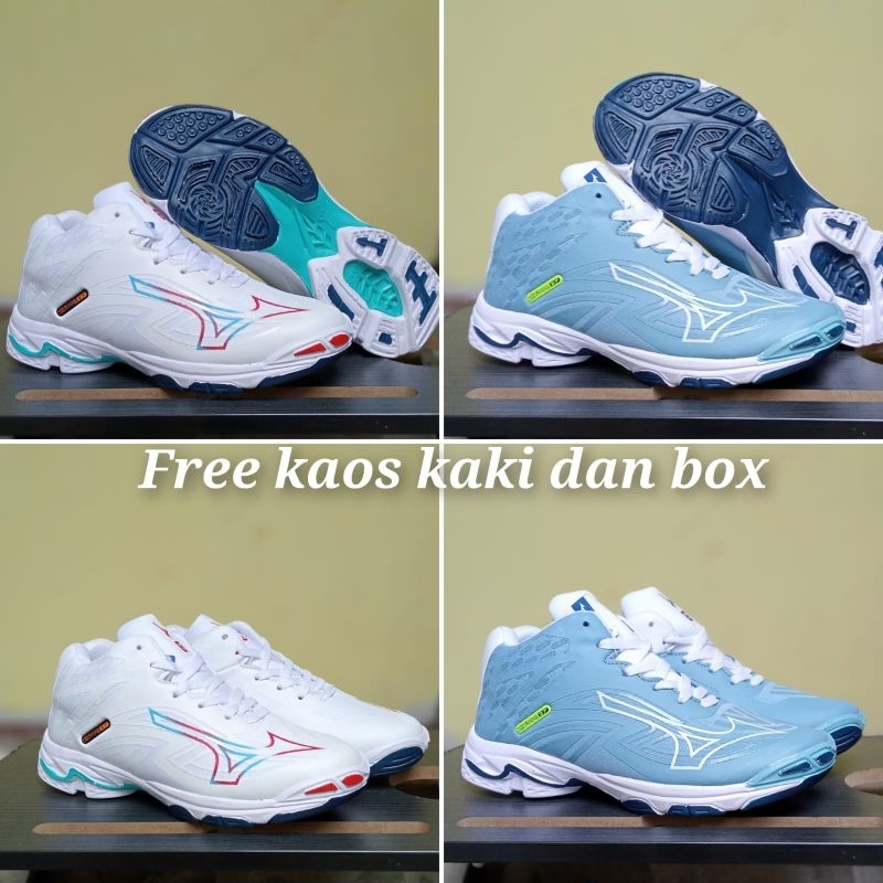 Sepatu Voli Volly Mizuno Wlz 7 Mid Sepatu Voli Pria Wanita Sepatu Voli Ukuran 36 37 38 Sepatu Voli c