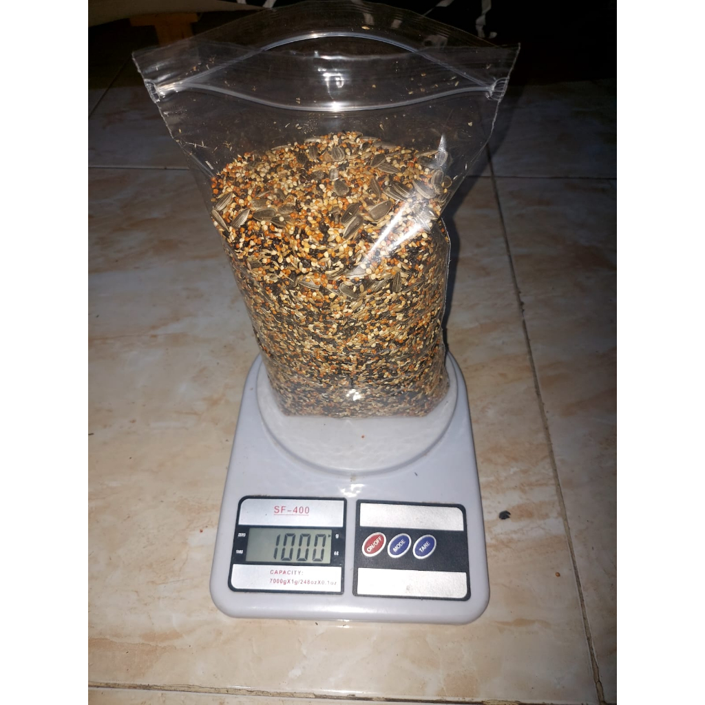 1 Kg Pakan Burung Hamster Hewan Perkutut Jewawut NIger Kenari Canary millet putih kuning merah kuaci