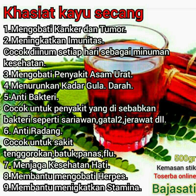 Secang stik/kayu kesehatan Secang 1kg