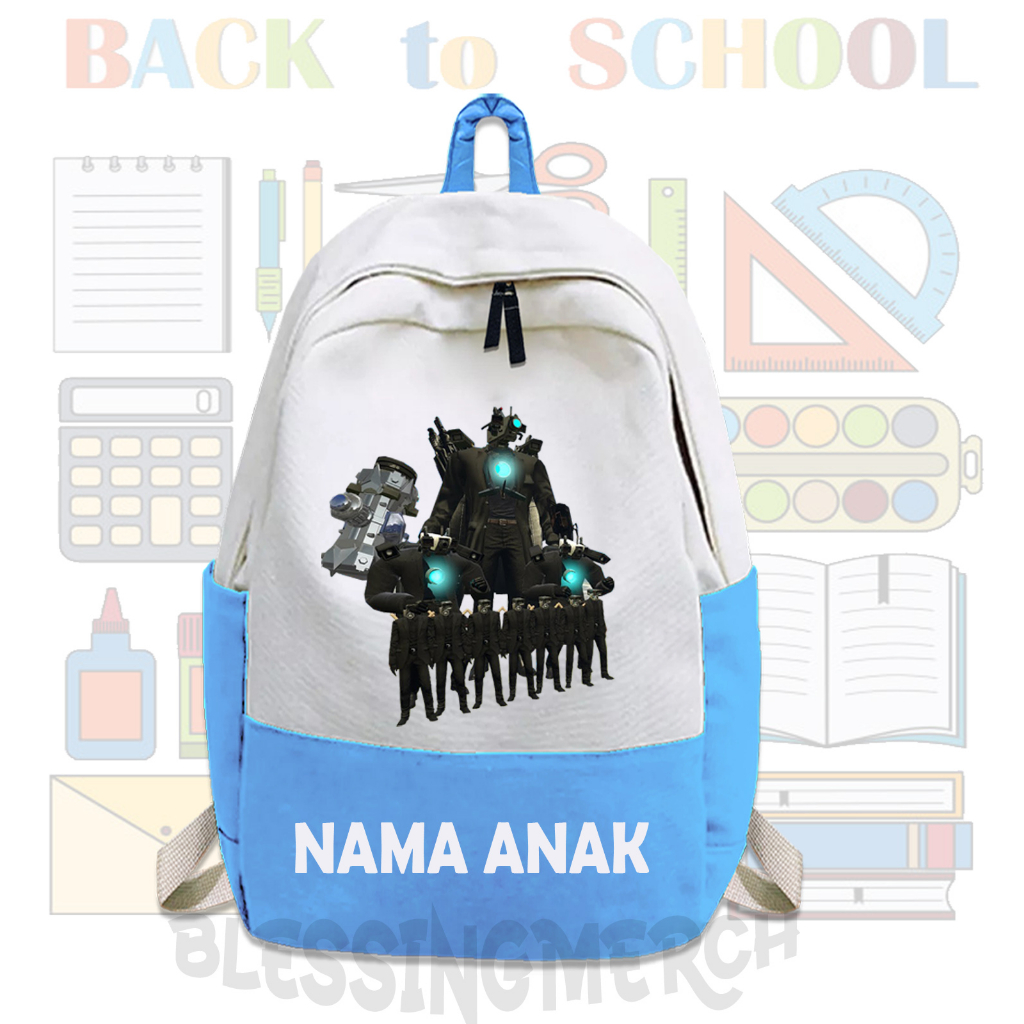 TAS RANSEL SEKOLAH ANAK NEW TITAN CAMERAMAN UPGRADE SKIBIDI TOILET / TITAN CAMERAMAN SKIBIDI TOILET