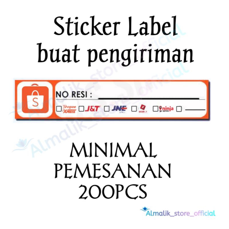 

100 pcs Sticker Label resi pengiriman packaging paket custom