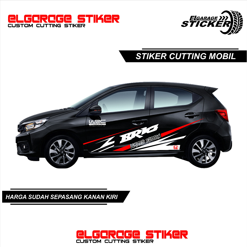 Stiker mobil honda brio cutting stiker striping body mobil brio stiker body samping mobil brio jazz 