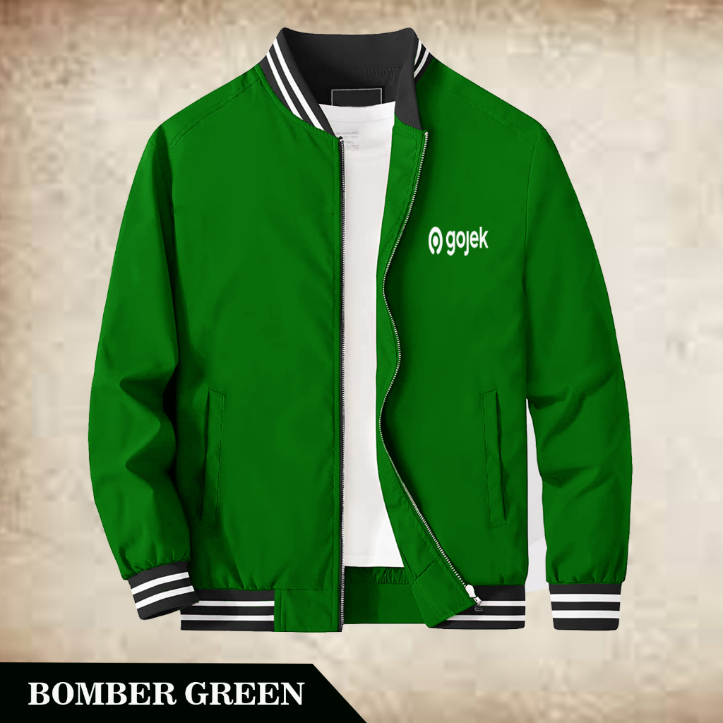 Terbaru Jaket Bomber Outdoor Pria Driver Gojek Original - Jaket Pria Waterproof Bahan Tebal Dan Adem
