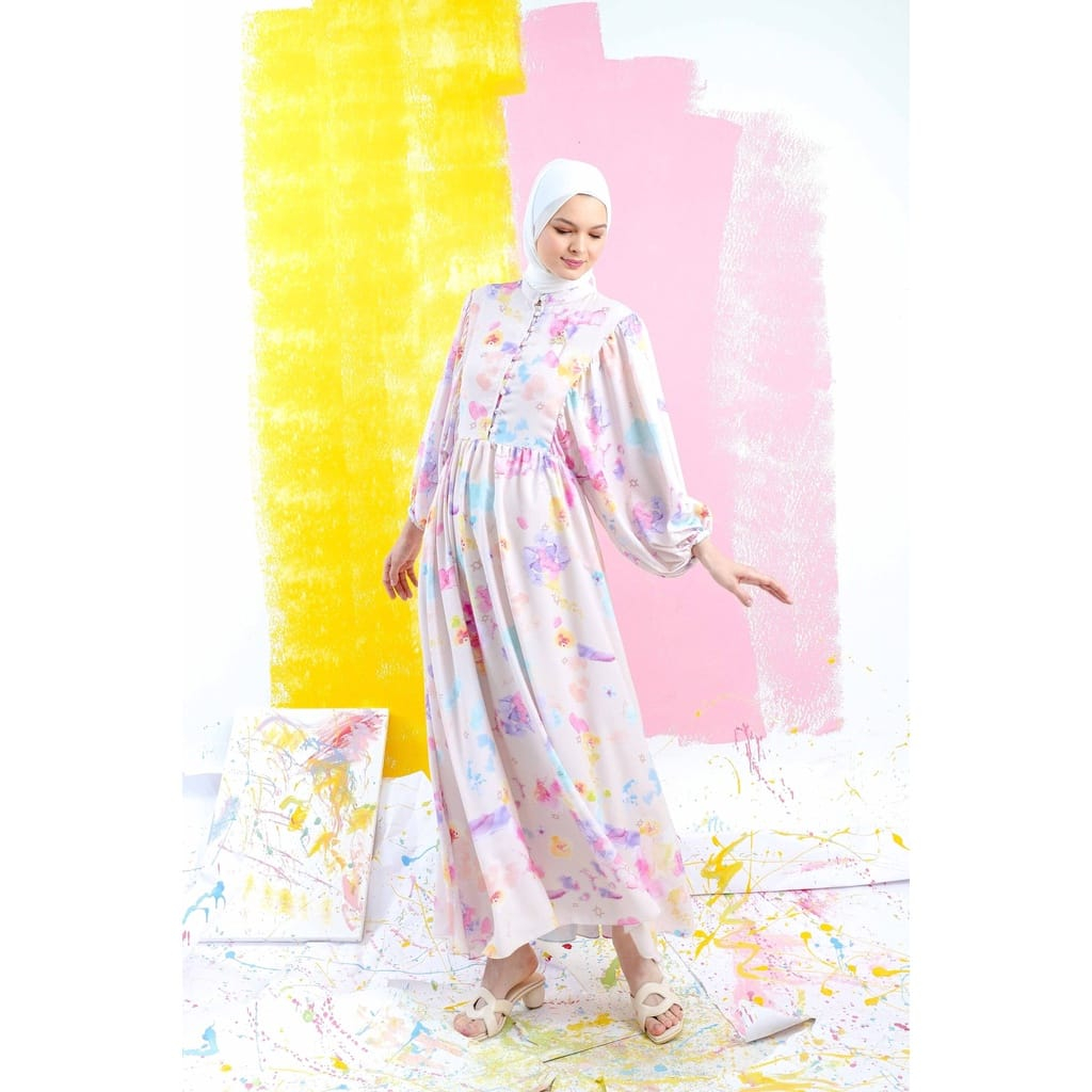 Dress Wearing Klamby Gold Plate - Primrose Dress (Jaminan Original By Wearing Klamby) promo ramadhan