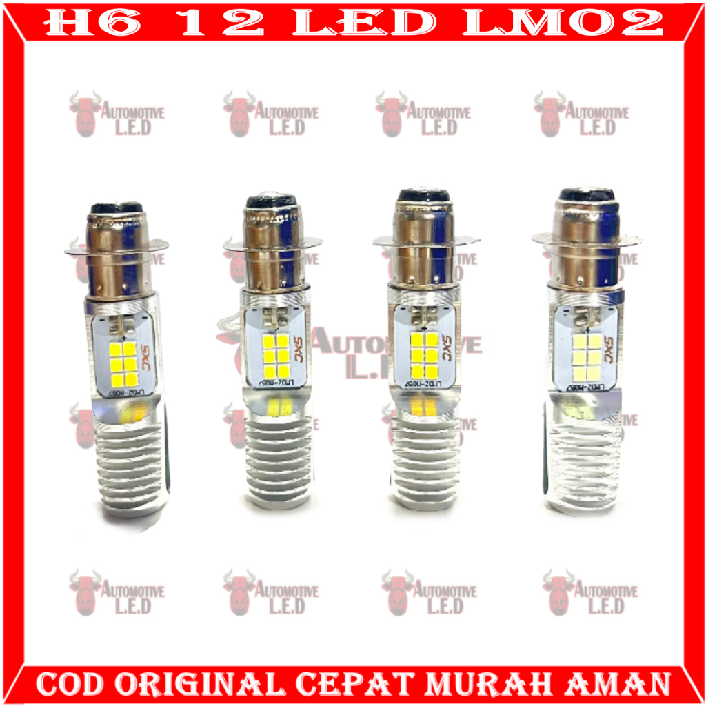 LAMPU LED MOTOR H6 12 LED TITIK LM02 SXC | LAMPU UNIVERSAL MOTOR H6 PREMIUM | LAMPU LED MOTOR AC DC