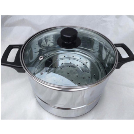 Dandang Kukus Tutup Kaca Panci Kukusan Panci Serbaguna